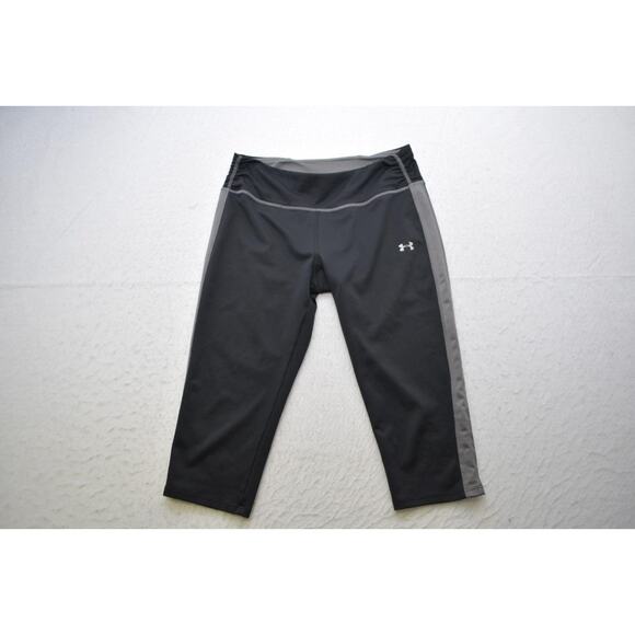 Under Armour Run Leggings ASG Fitted Black Athletic Yoga Pants Womens Size Small - Picture 2 of 8